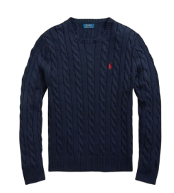 Maglione in cotone a trecce